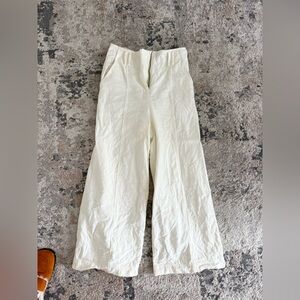 Intermix white denim wide leg